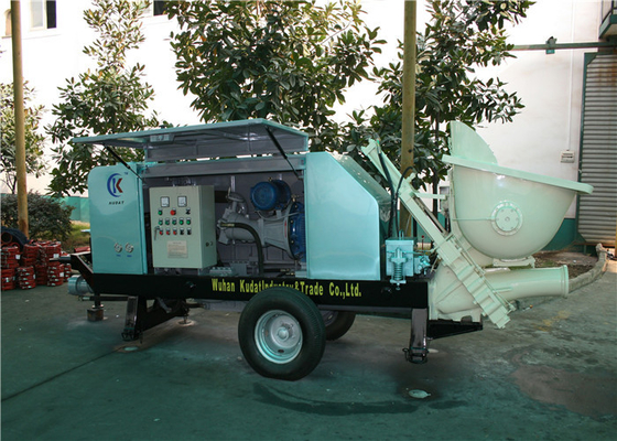 China máquina da bomba concreta de 7.4Mpa 27m3/h, do boi elétrico do patim do sistema de refrigeração do ar bomba concreta fornecedor